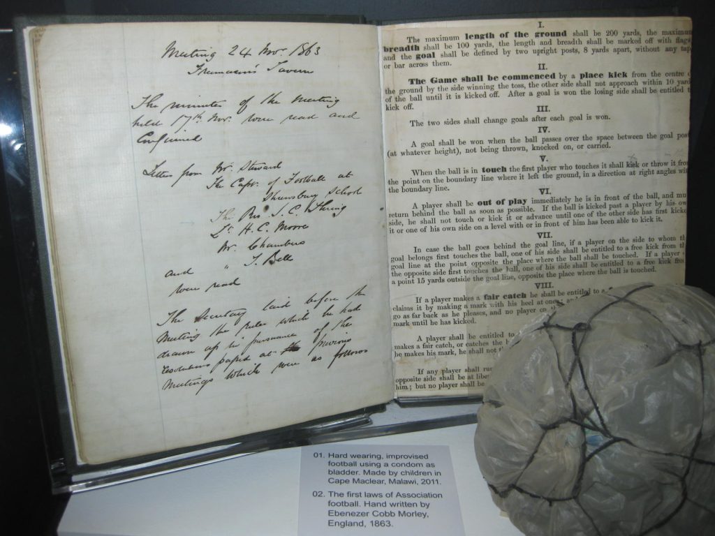 The original Laws of the Game, 1863