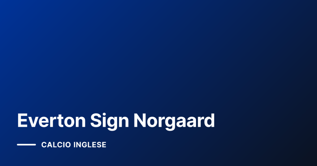 Everton Sign Norgaard