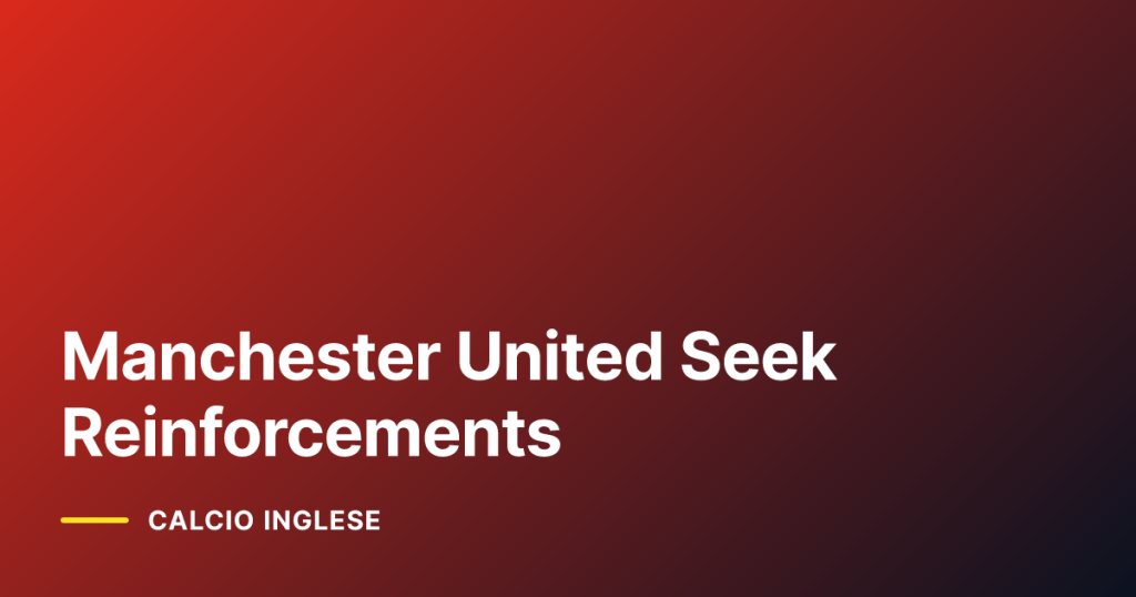 Manchester United Seek Reinforcements