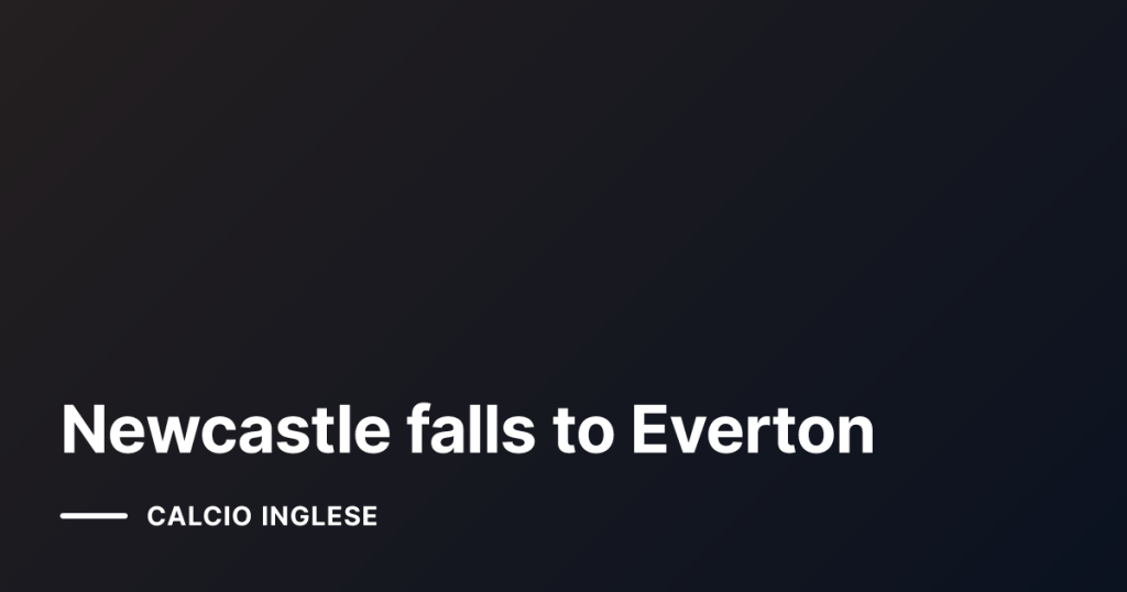 Newcastle falls to Everton