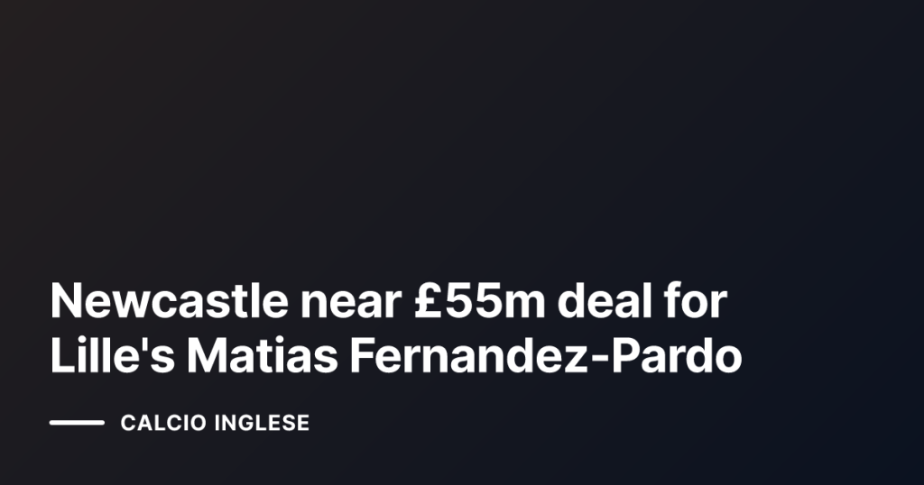 Newcastle near £55m deal for Lille's Matias Fernandez-Pardo